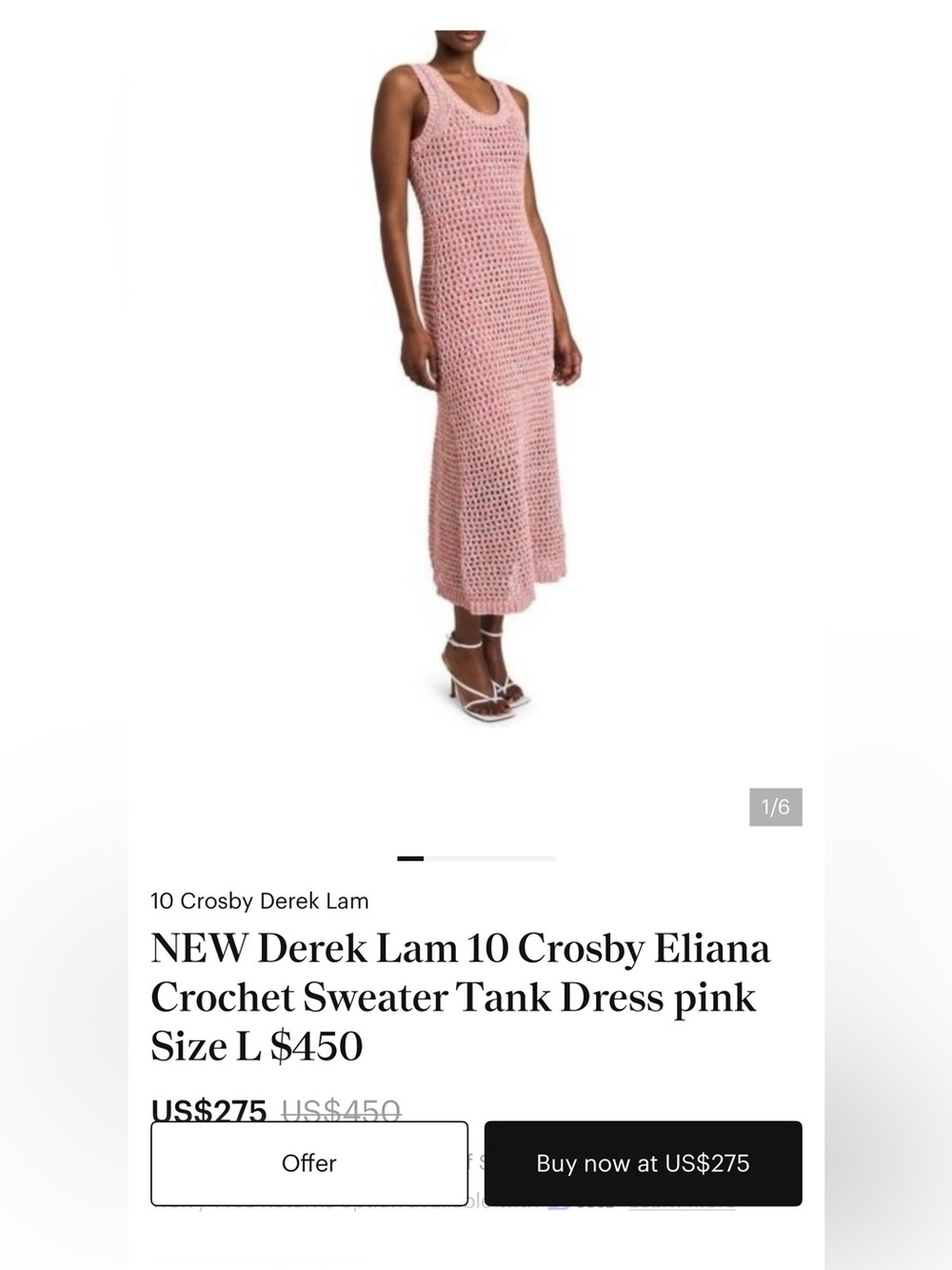10 Crosby Derek Lam Rose-Pink Crochet Midi Skirt